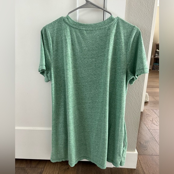 LOGO by Lori Goldstein Short Sleeve T-shirt Sz M Heather Green - Picture 2 of 4